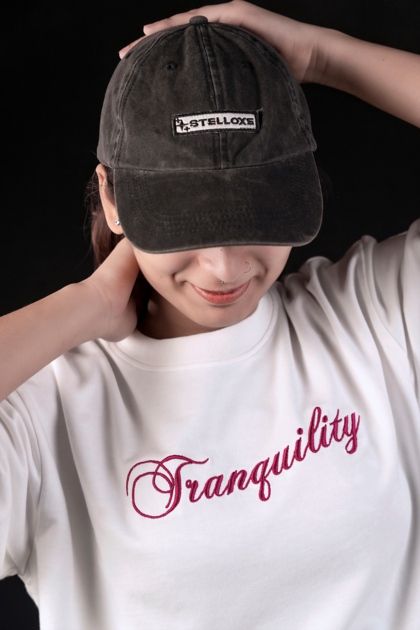 TRANQUILITY - UNISEX OVERSIZED EMBROIDERED TEE