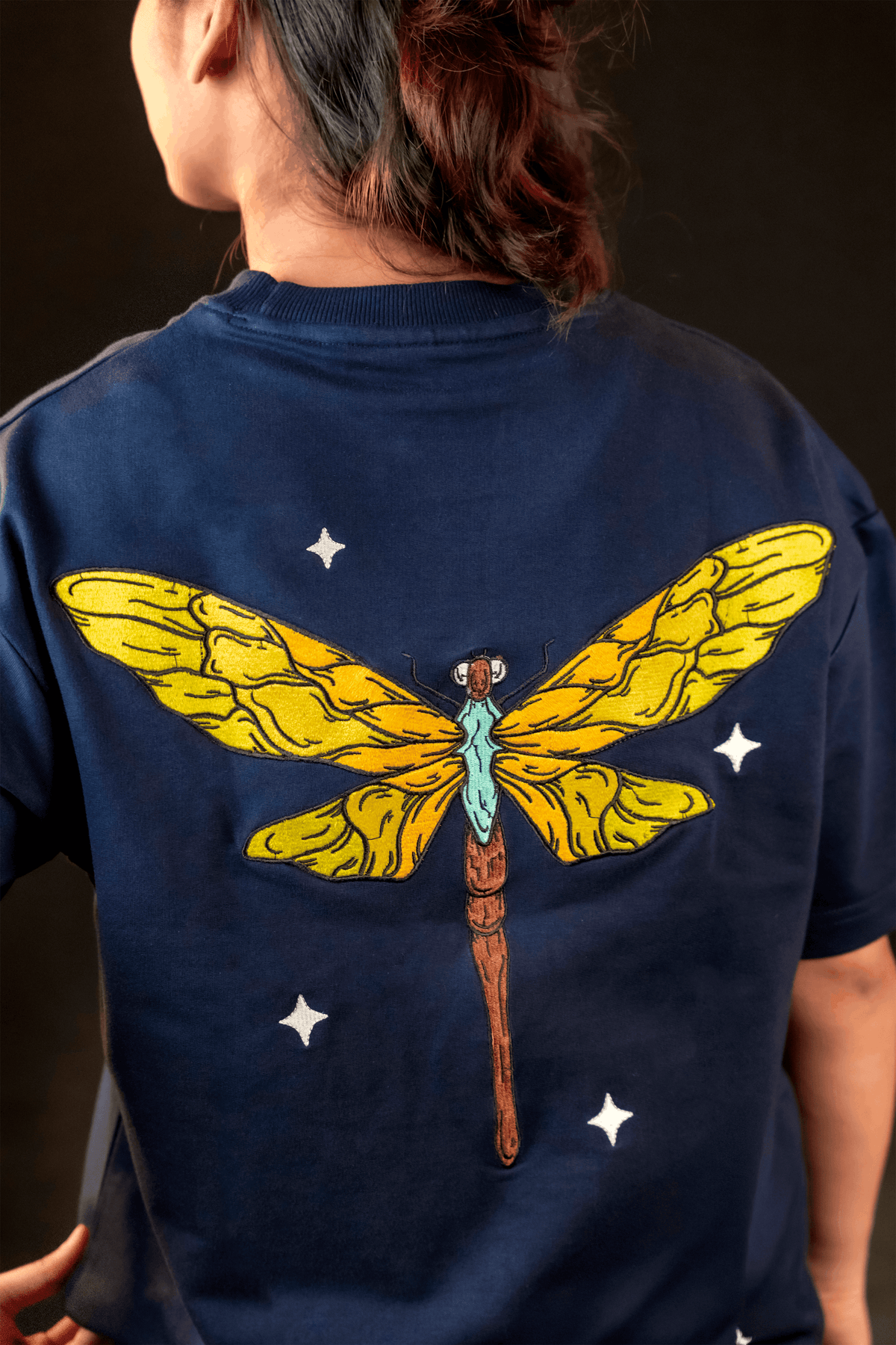 GLIDE - oversized embroidered tee