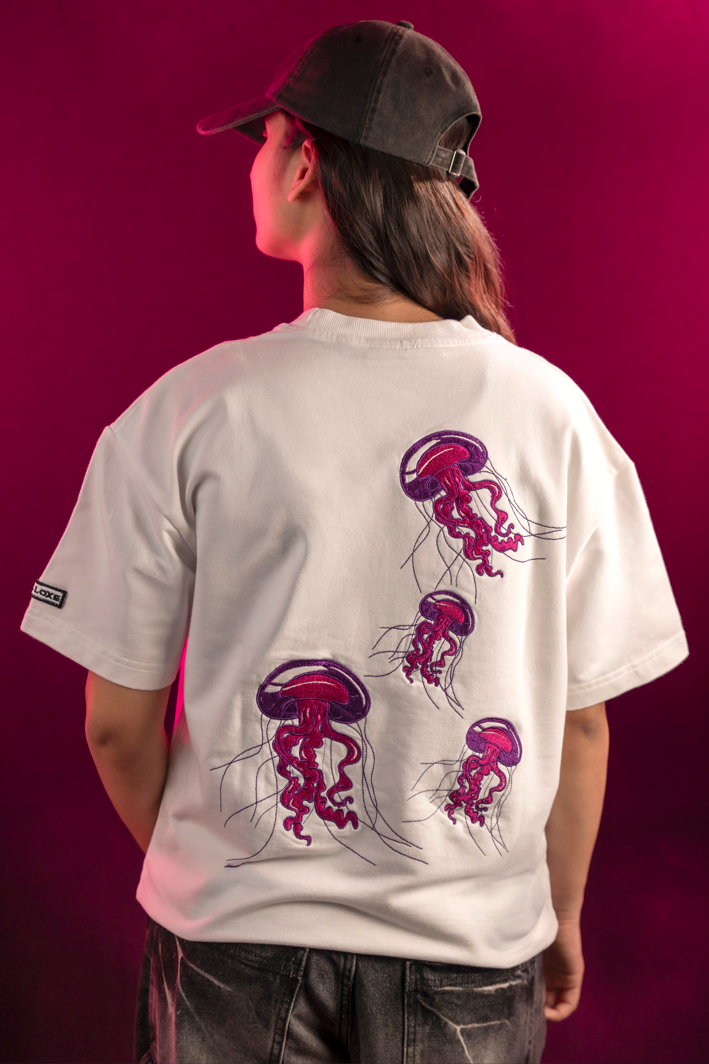 TRANQUILITY - UNISEX OVERSIZED EMBROIDERED TEE