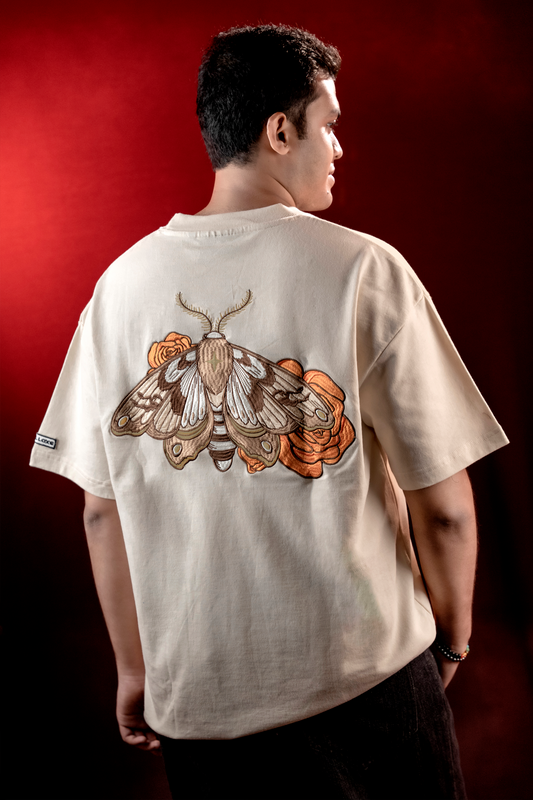 GUIDED BY THE GLOW - UNISEX OVERSIZED EMBROIDERED TEE