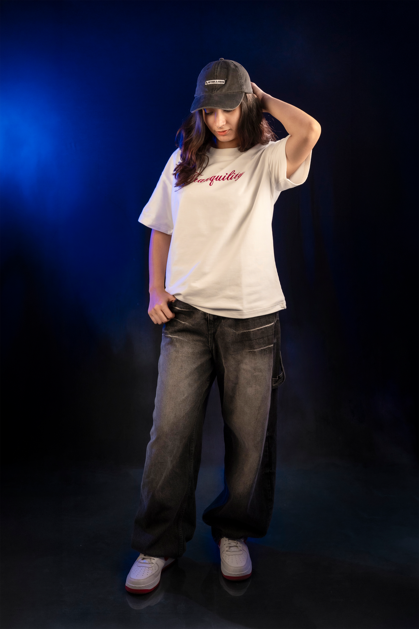 TRANQUILITY - UNISEX OVERSIZED EMBROIDERED TEE