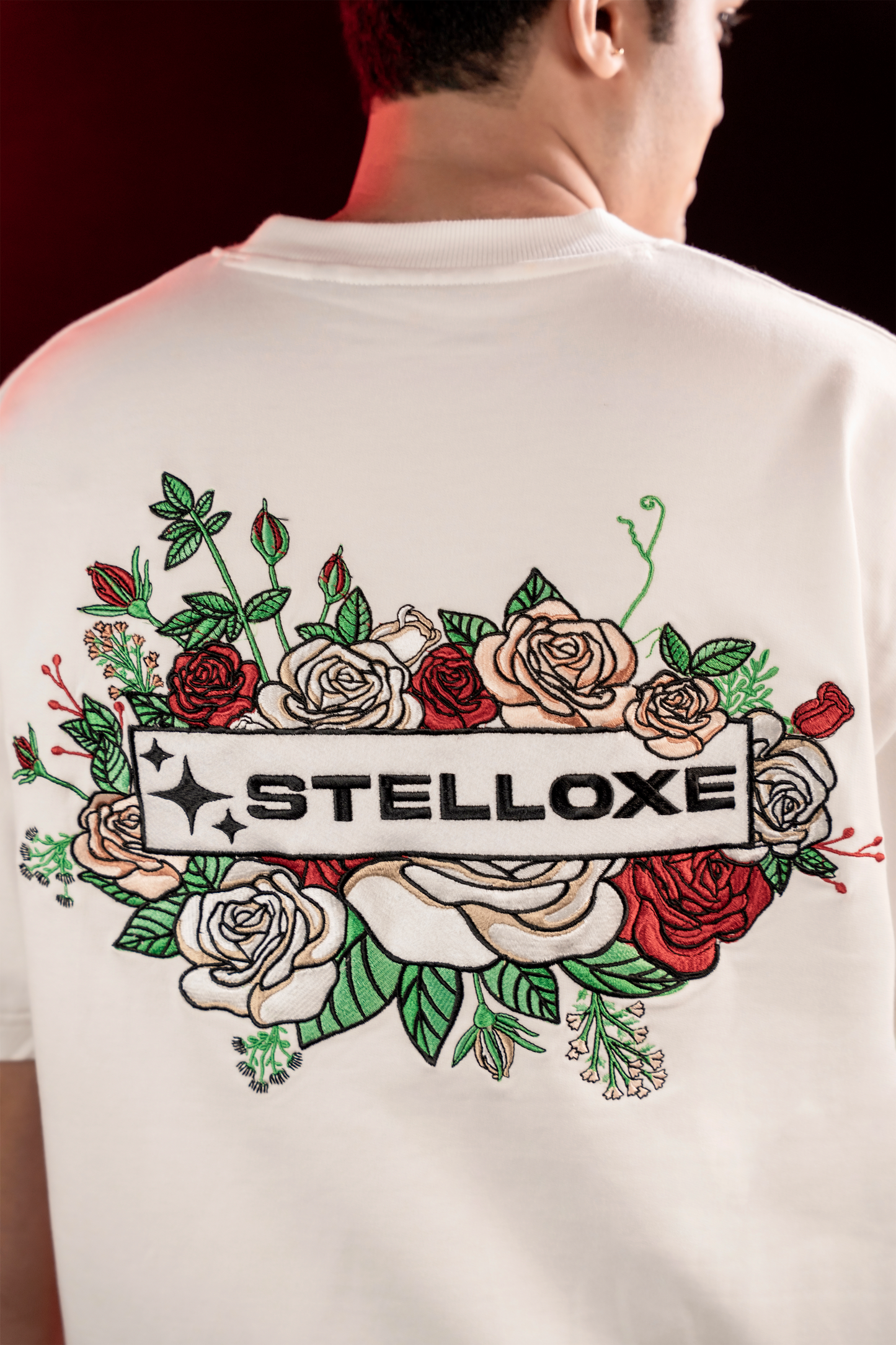 STELLOXE EXCLUSIVE - oversized embroidered tee