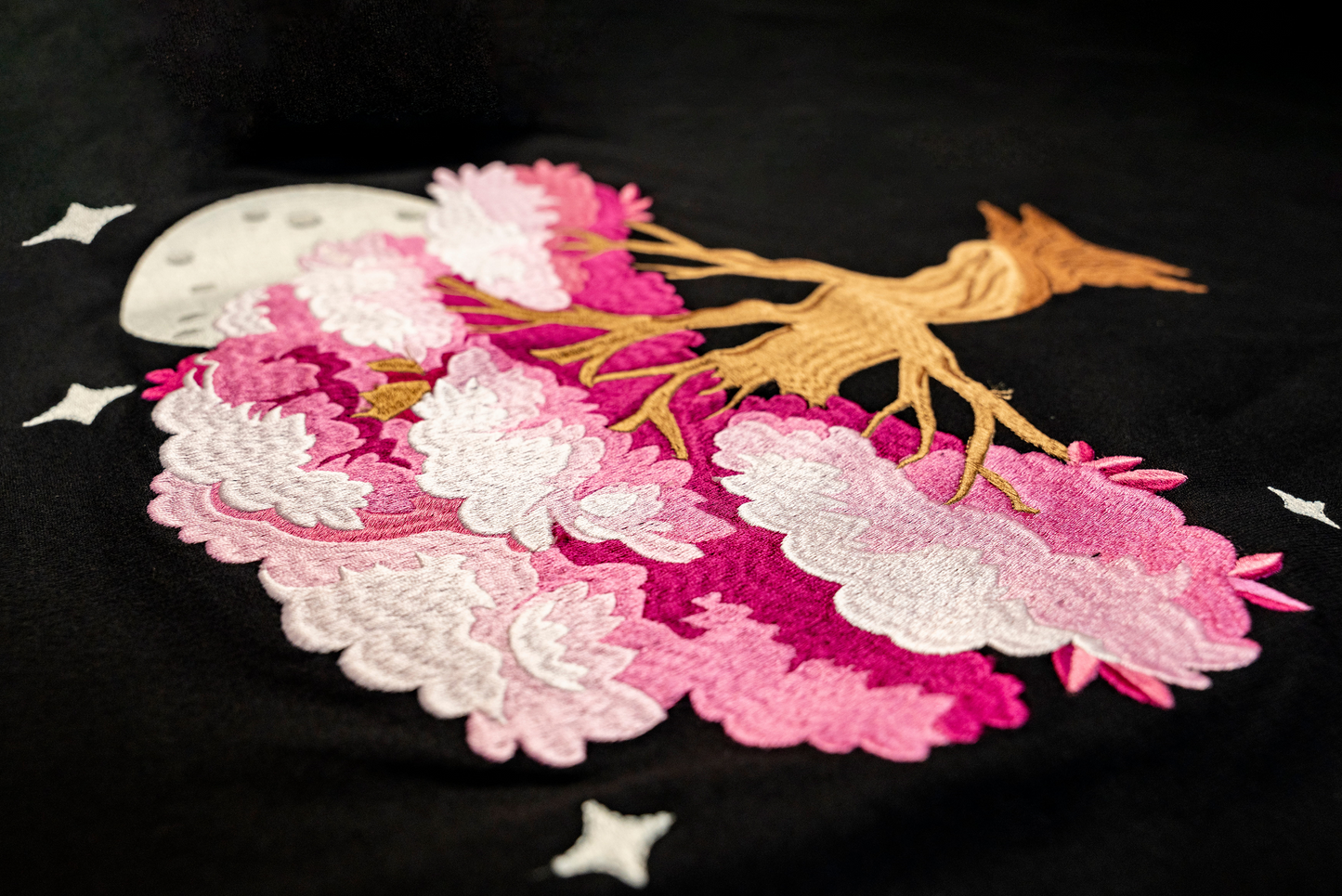 NOCTURNAL BRILLIANCE -  UNISEX OVERSIZED EMBROIDERY TEE